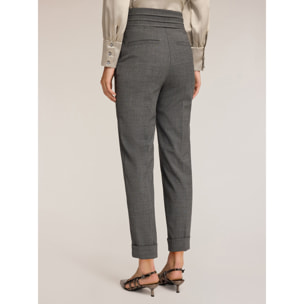 Motivi - Pantalones cigarrillo con costuras - Gris