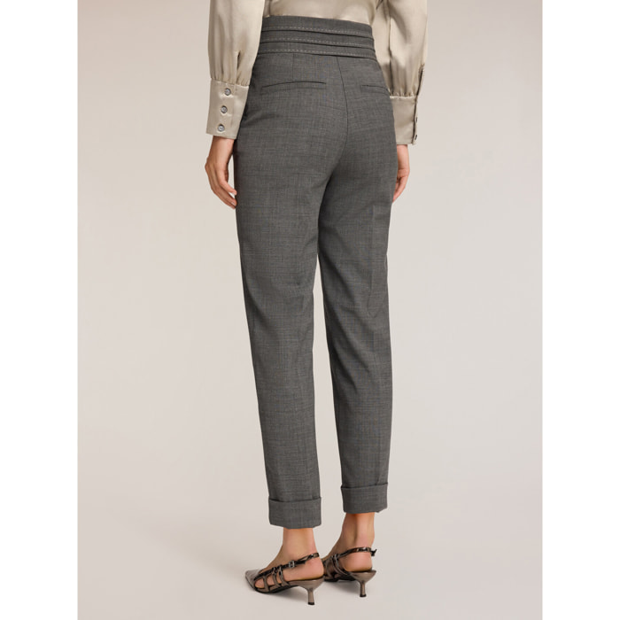 Motivi - Pantalones cigarrillo con costuras - Gris