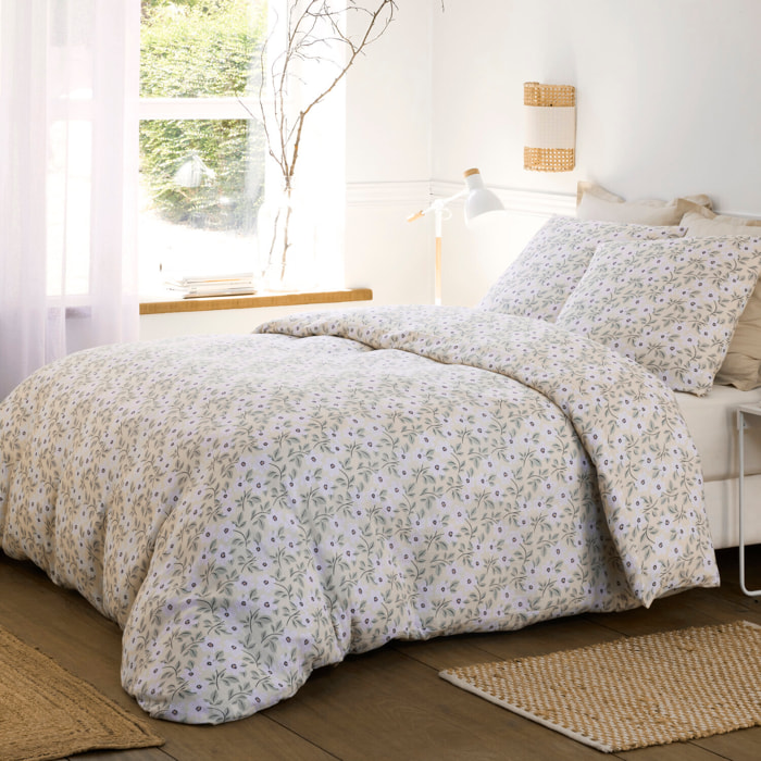 Parure housse de couette imprimé 100% gaze de coton - loucile