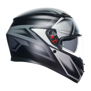 CASCO AGV K3 AGV E2206  COMPOUND MATT BLACK/GREY