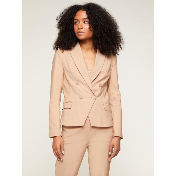 Motivi - Blazer sagomata tinta unita - Beige