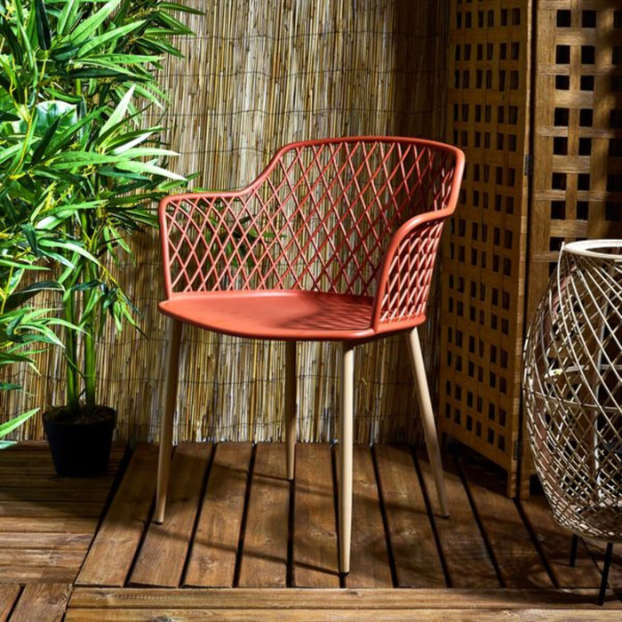 Fauteuil - HOME DECO FACTORY - Malaga - Tendance - Orange