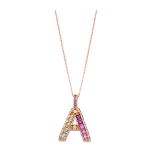 Collar A acabado oro rosa 18k