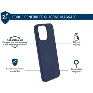 Coque FORCE CASE iPhone 15 Pro silicone Navy