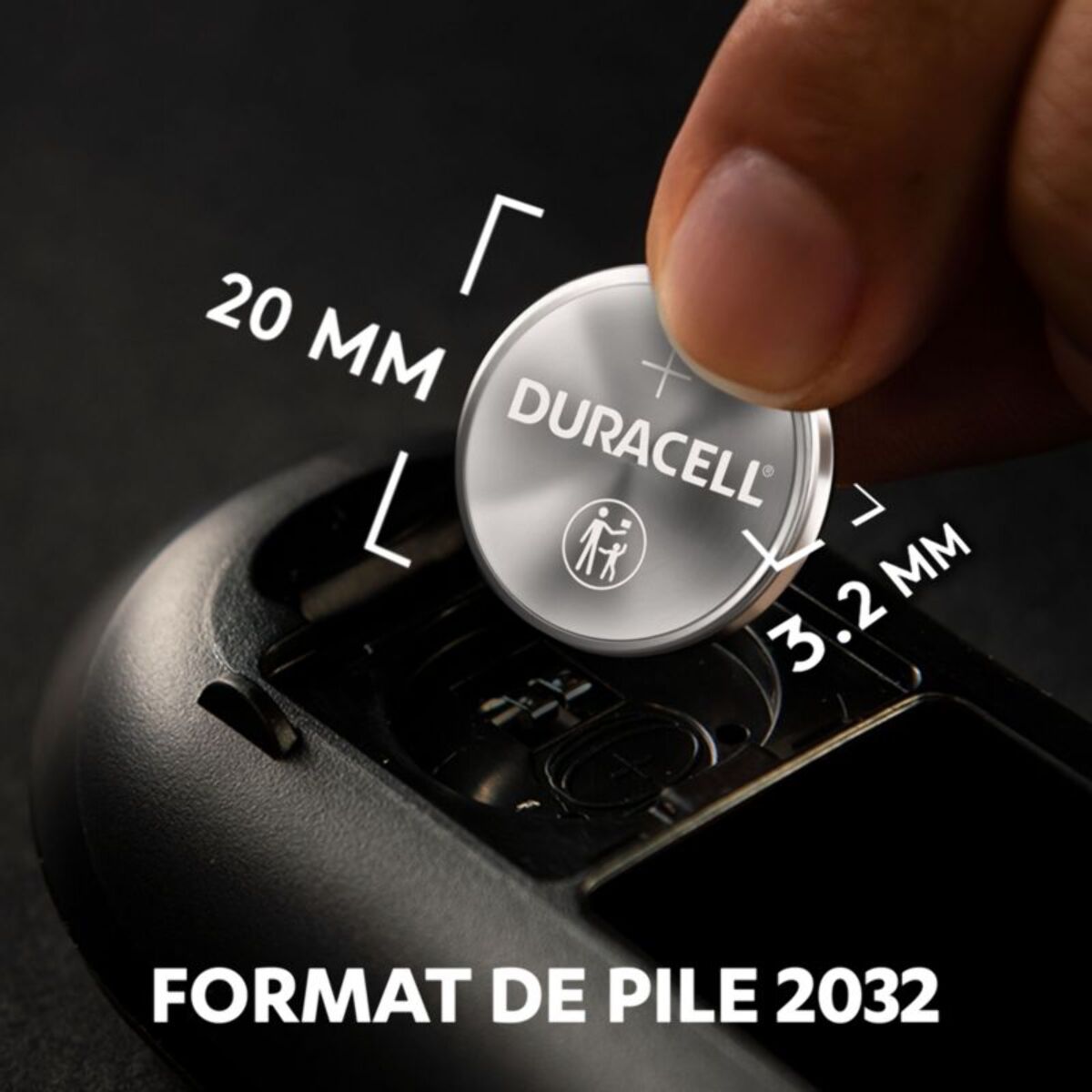 Pile DURACELL Lithium DL/CR 2032, pack de 2 unités