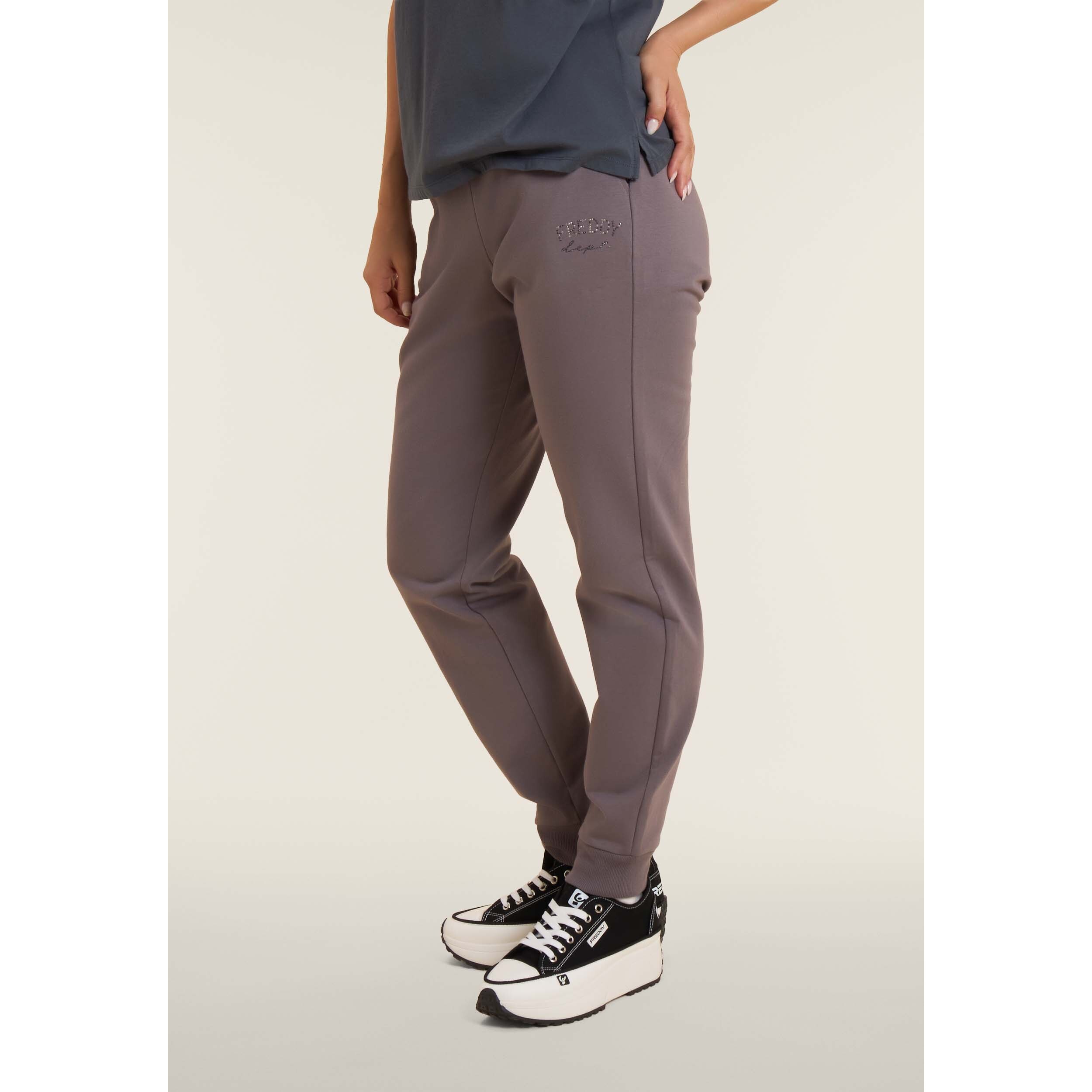 Pantaloni sportivi con fondo a polsino e coulisse