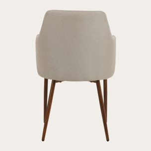 Rune -bois/textile/mousse pu-couleur beige 53 x 85 x 54 cm