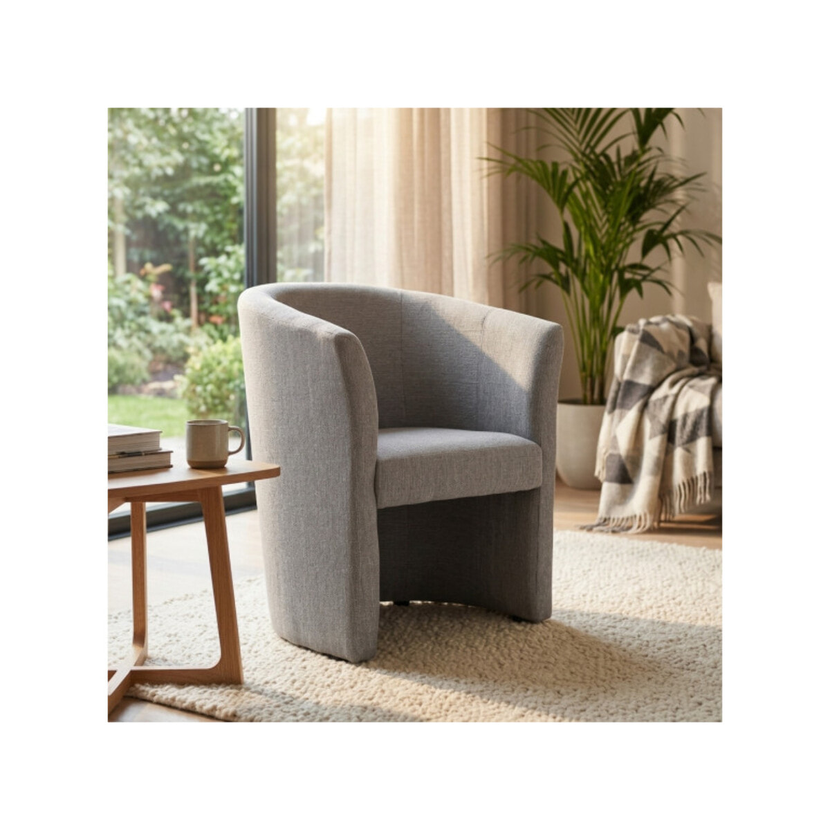 Fauteuil cabriolet en tissu avec accoudoirs - LILOU