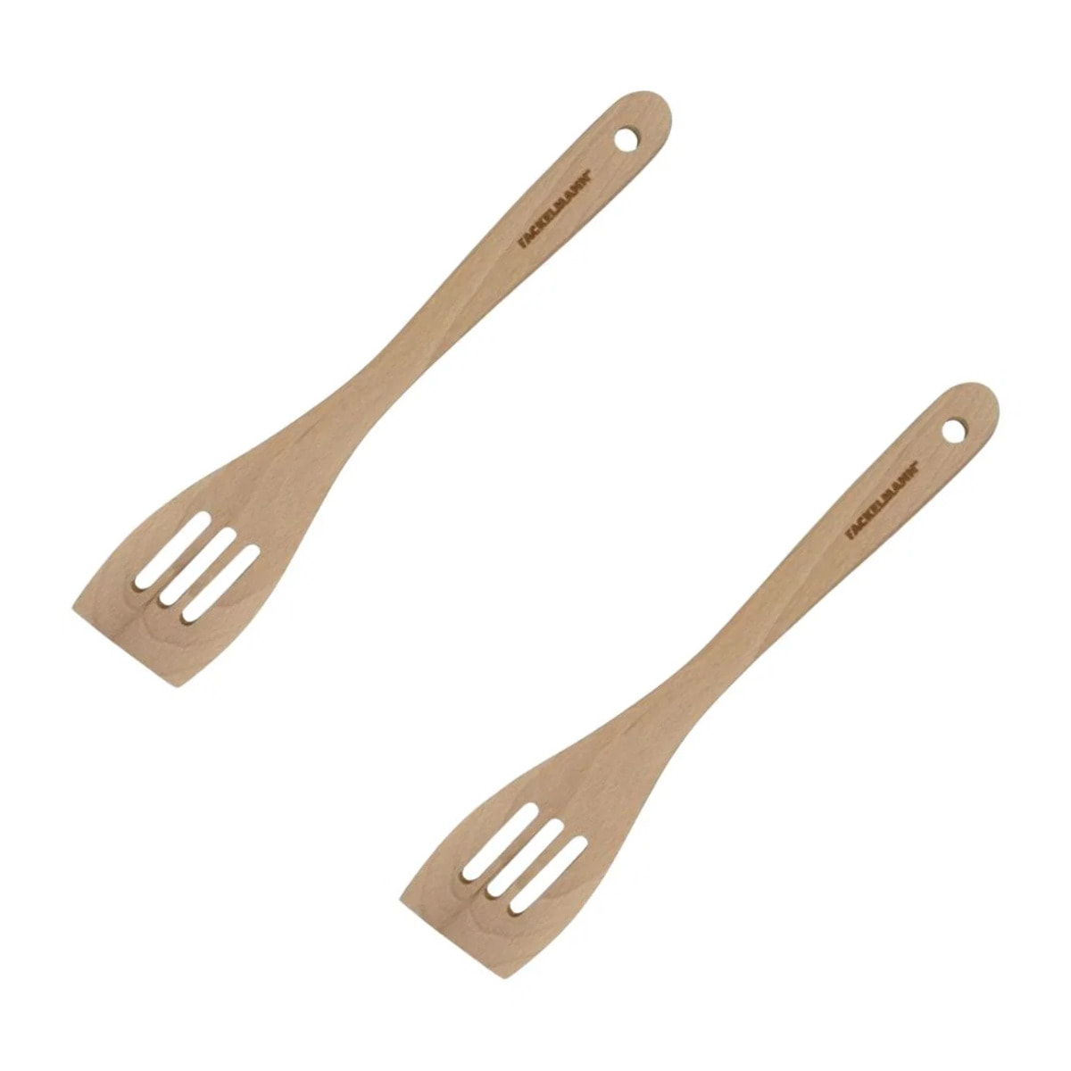 Set de 2 ustensiles de cuisine spatule en bois Fackelmann Nature