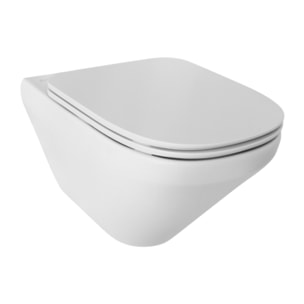 Cuvette WC suspendu sans bride Modern Life avec abattant frein de chute et déclipsable