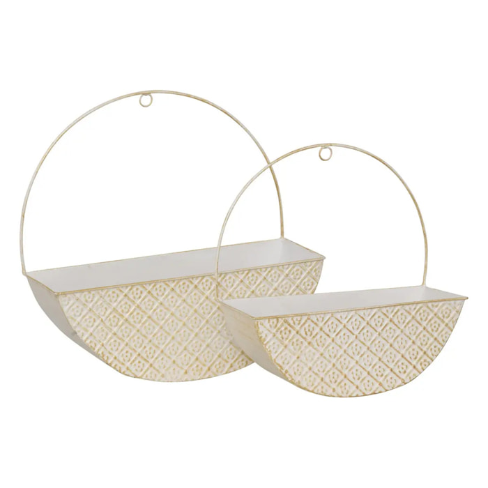 2 jardinières suspendues "Tino" H29,5 et H34cm