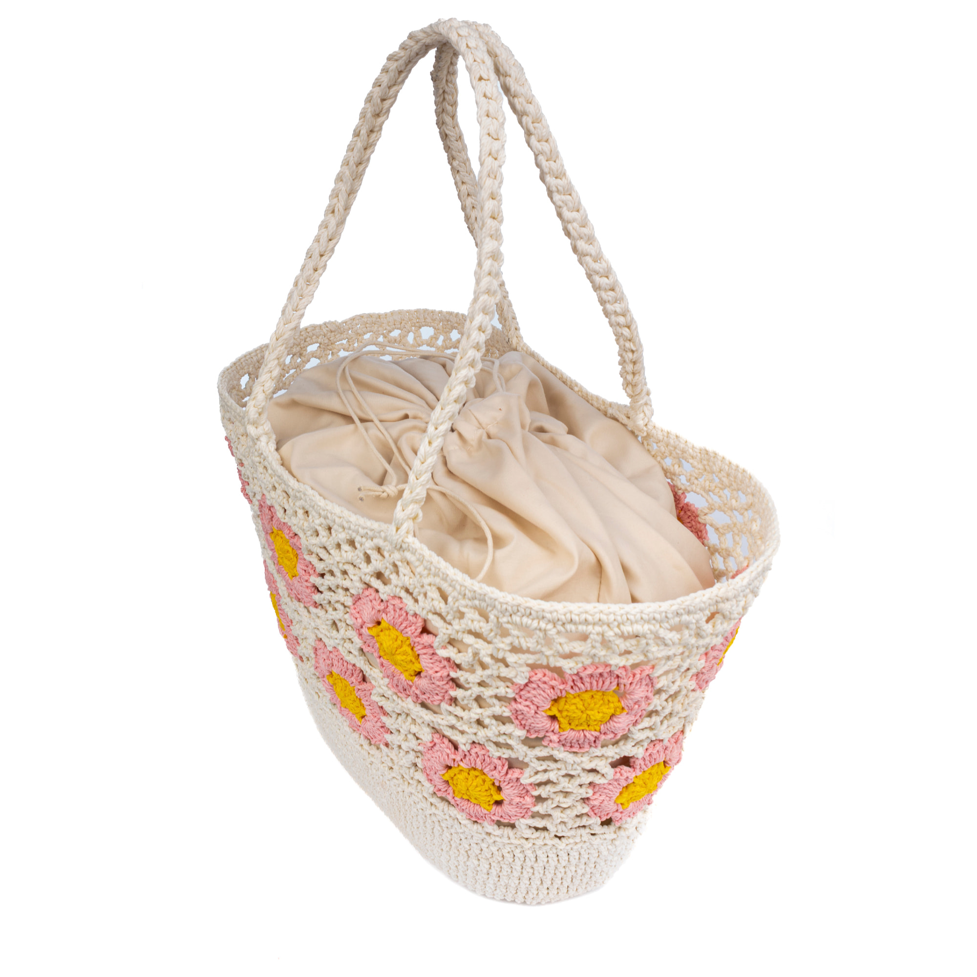 Belbo Bolso de hombro Mujer. Fabricaco en algodón tejido artesanal a mano.