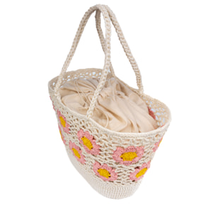 Belbo Bolso de hombro Mujer. Fabricaco en algodón tejido artesanal a mano.