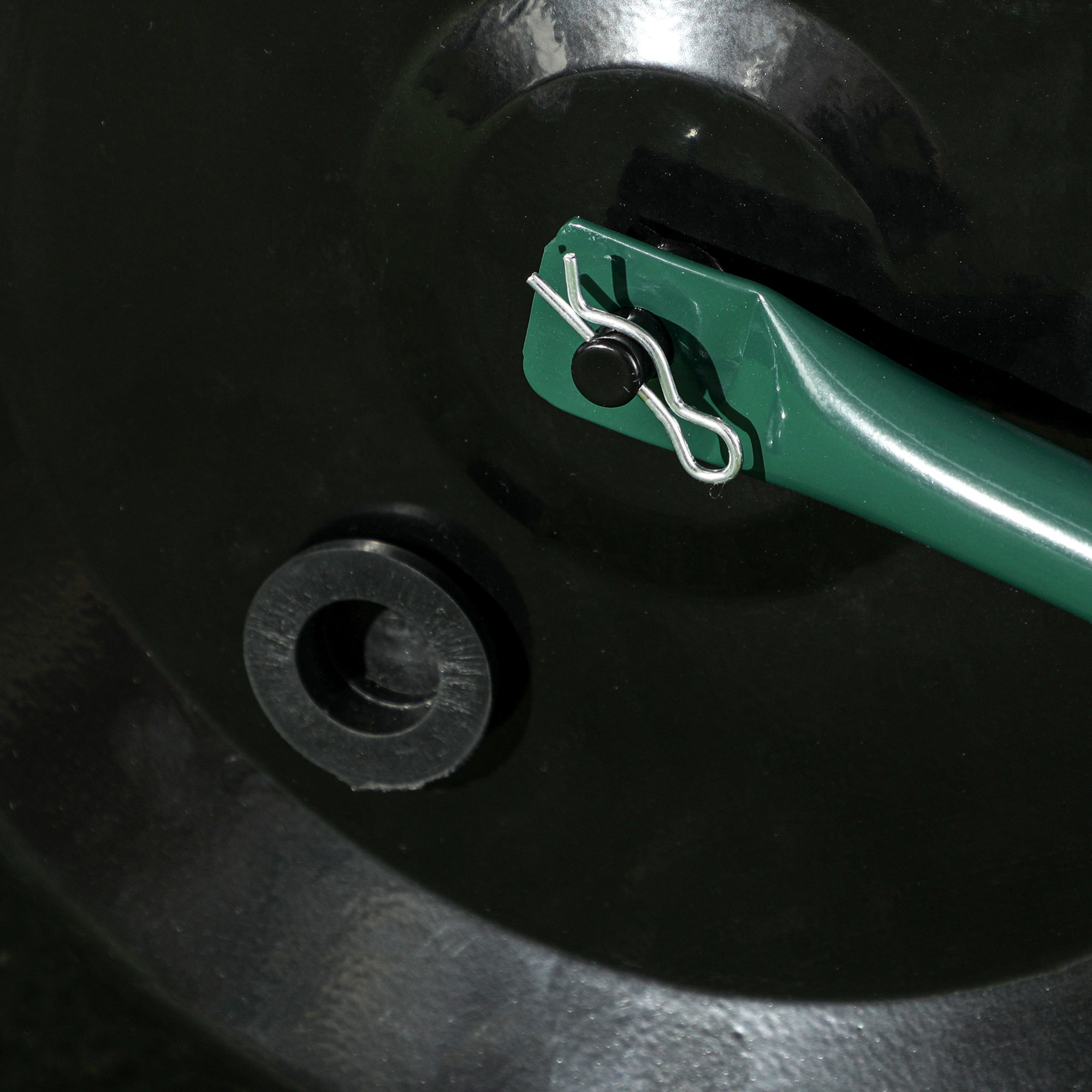 Rouleau à gazon jardin en acier avec poignée 57x40x123cm lestage max. 60L noir vert