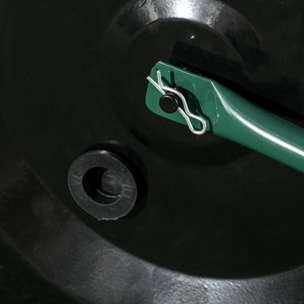 Rouleau à gazon jardin en acier avec poignée 57x40x123cm lestage max. 60L noir vert