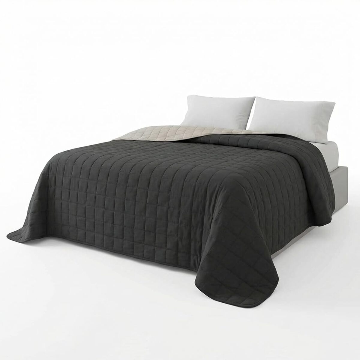 Copriletto singolo estivo leggero double face 170x260 cm, trapunta estiva traspirante e morbida, coperta primaverile elegante e moderna, design reversibile per doppio stile, ideale per stagione calda, resistente e facile da lavare