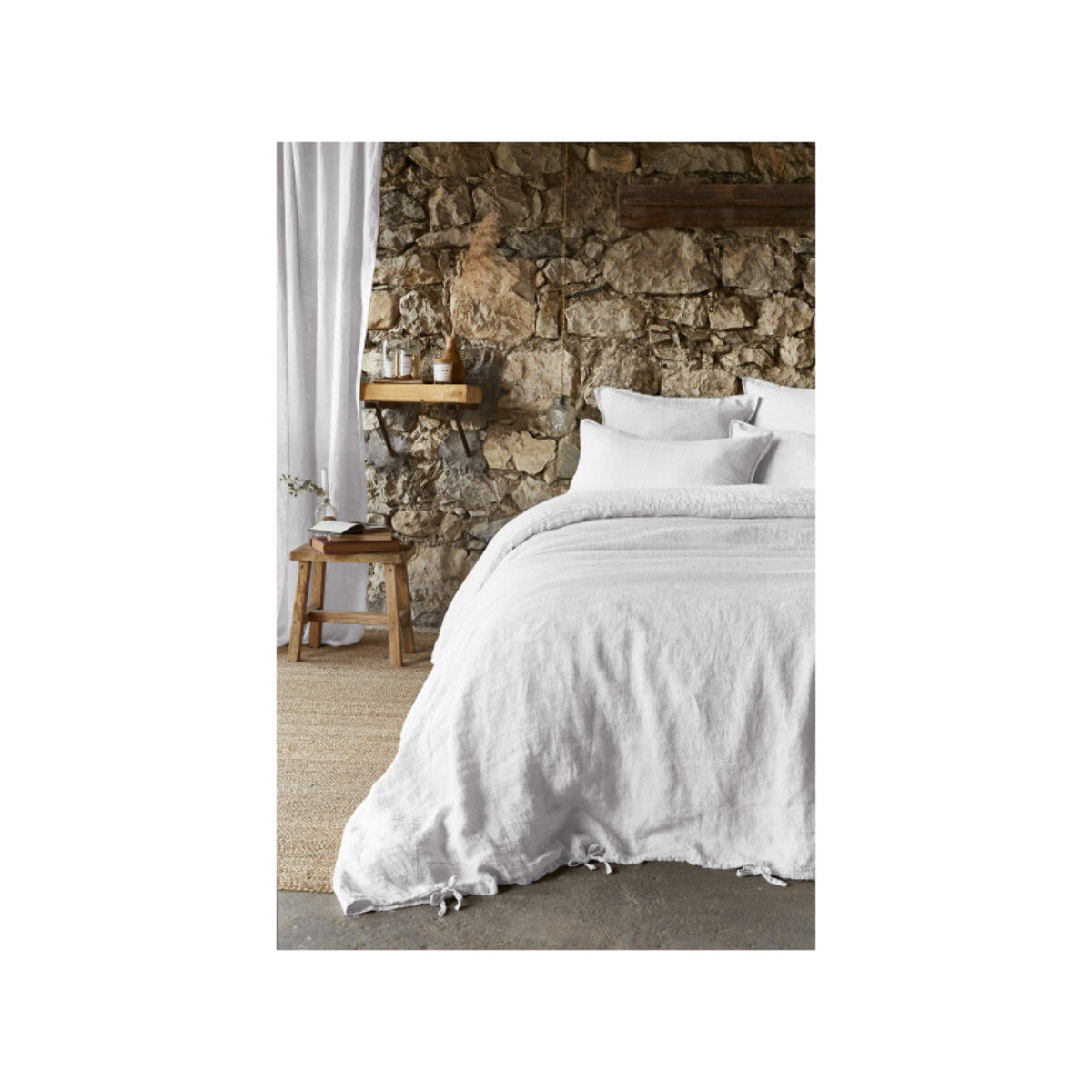 Belhome - Housse de Couette 260 x 240 cm en Lin Lavé - SOLINE | Veepee