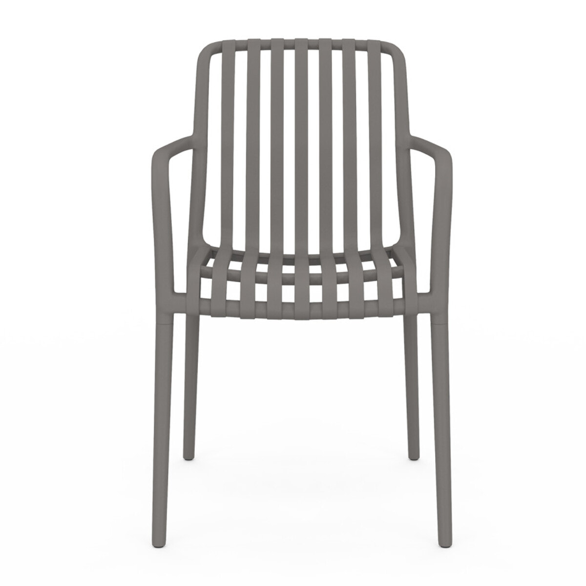 Chaises de jardin empilables Oviedo polypropylène gris - lot de 4