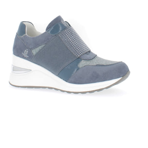 Armata di Mare Scarpe Donna Sneakers Casual con la Zeppa AMD S22H19403 Blue