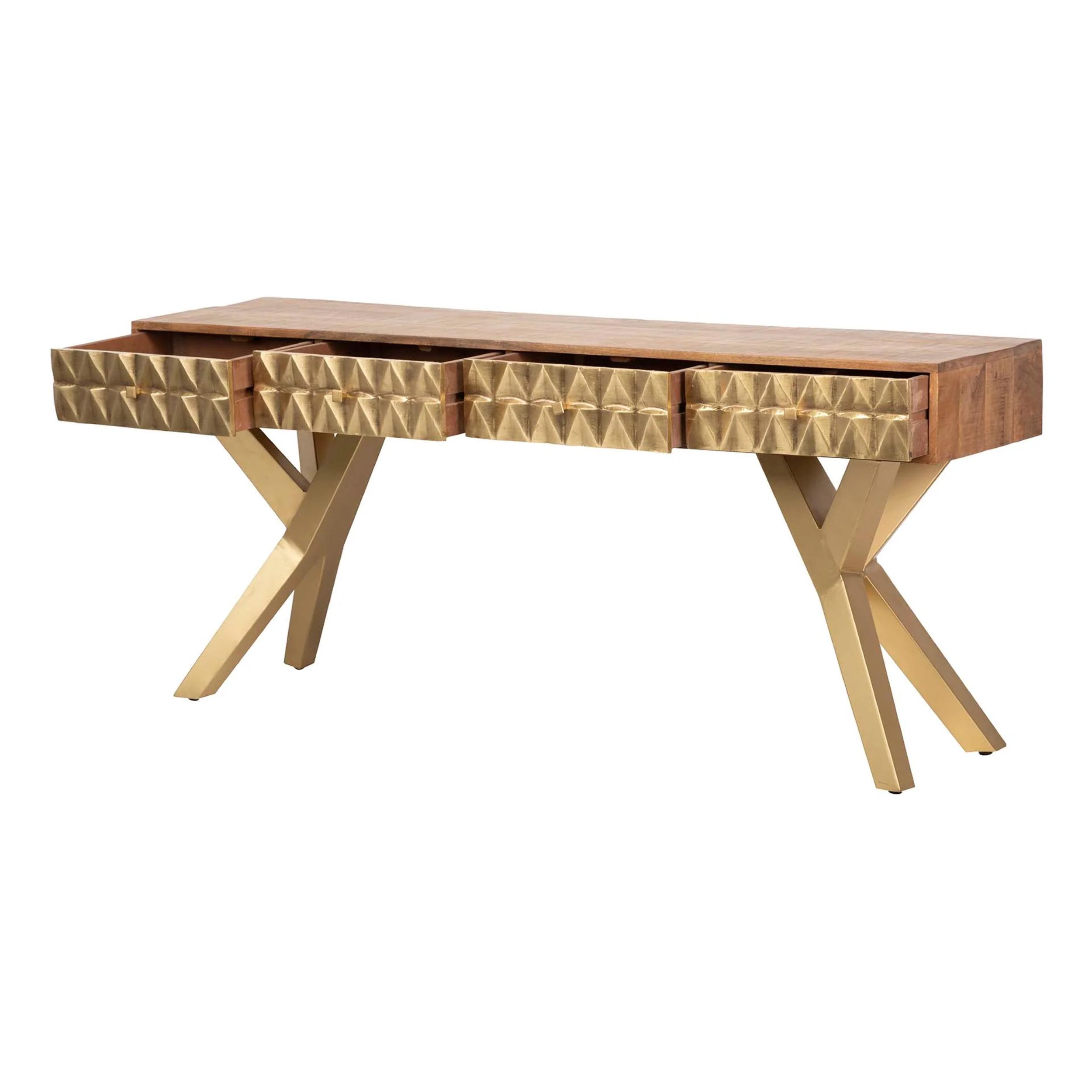 Consola Madera Metal Mumbai 180x45x80 Cm