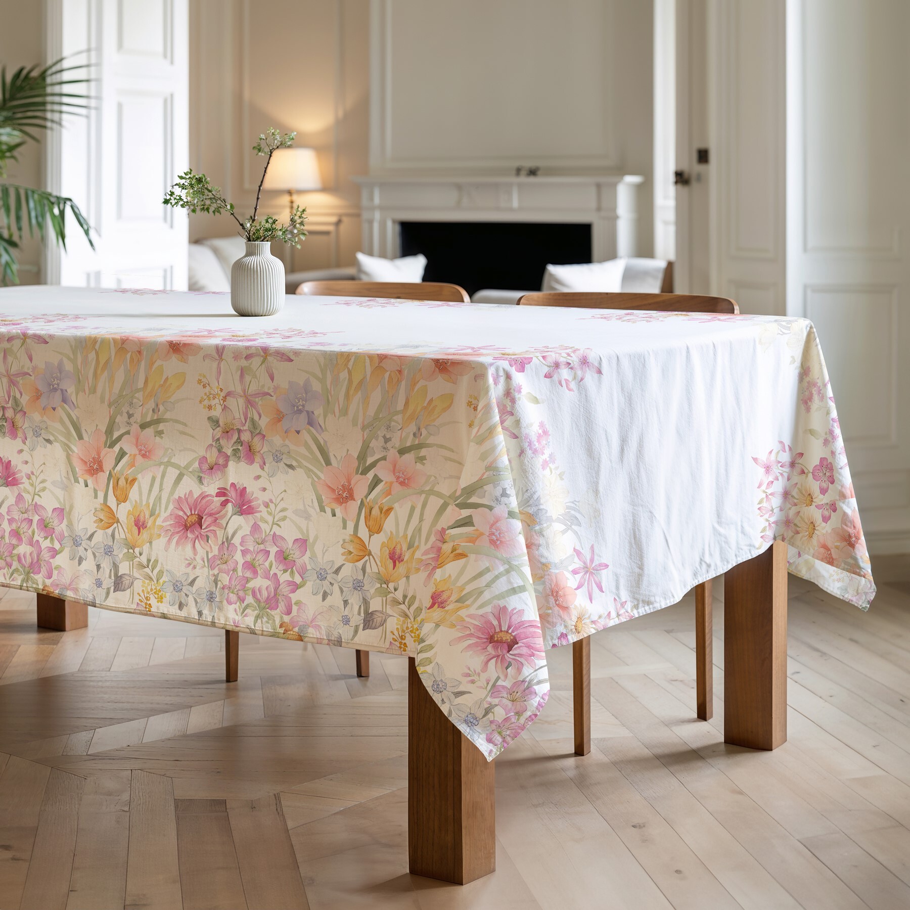 Nappe imprimée anti-tâches MULTICOLORE LOTO