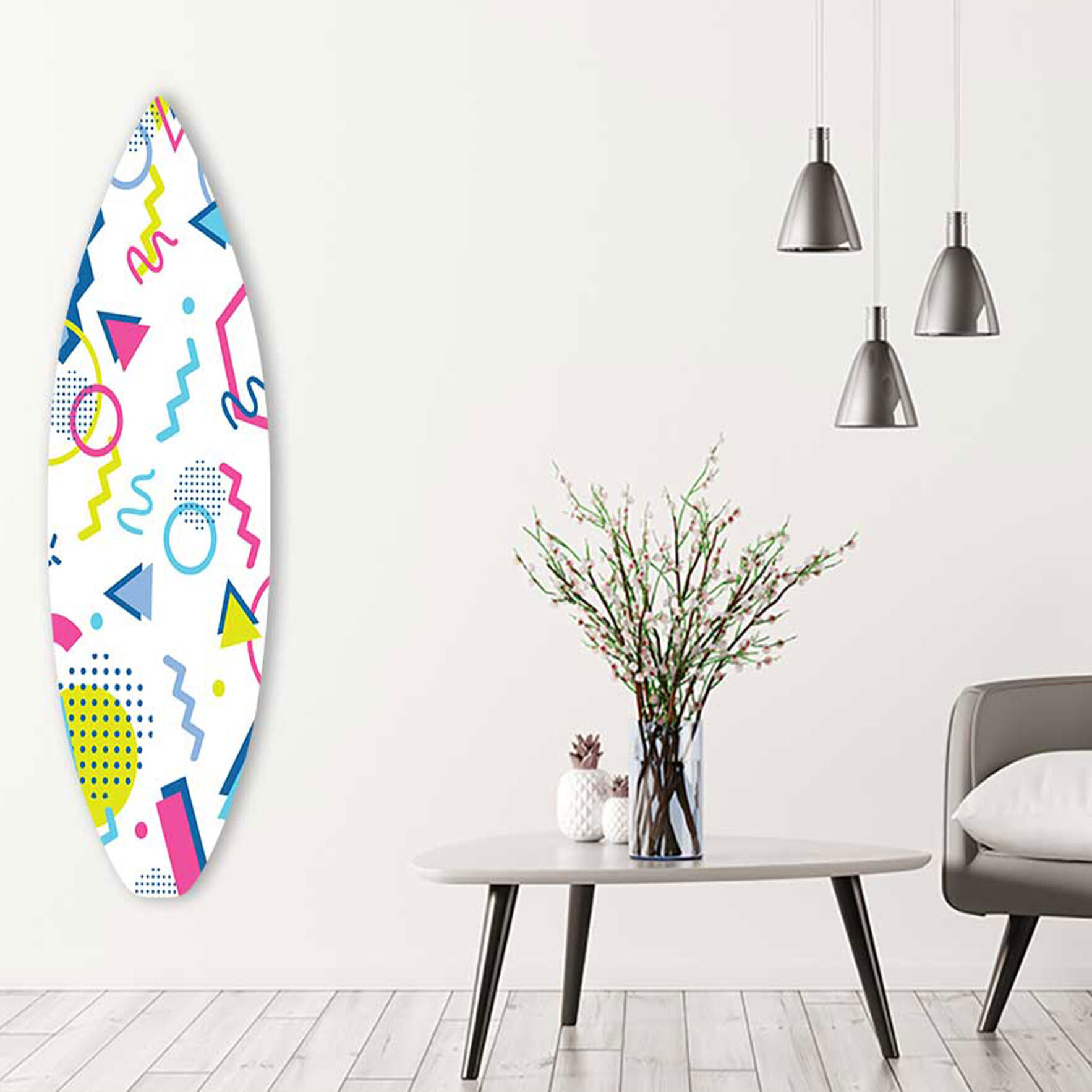 Planche de surf décorative candy 80's Tableau alu Dibond