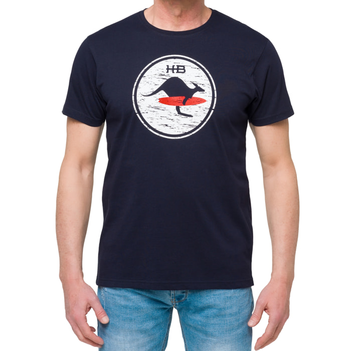 T-shirt in cotone 150 gr Hot Buttered Venice Colore Blu.