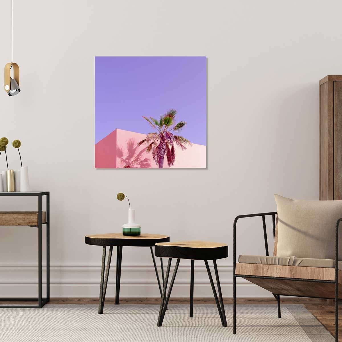 Tableau palma rose Toile imprimée