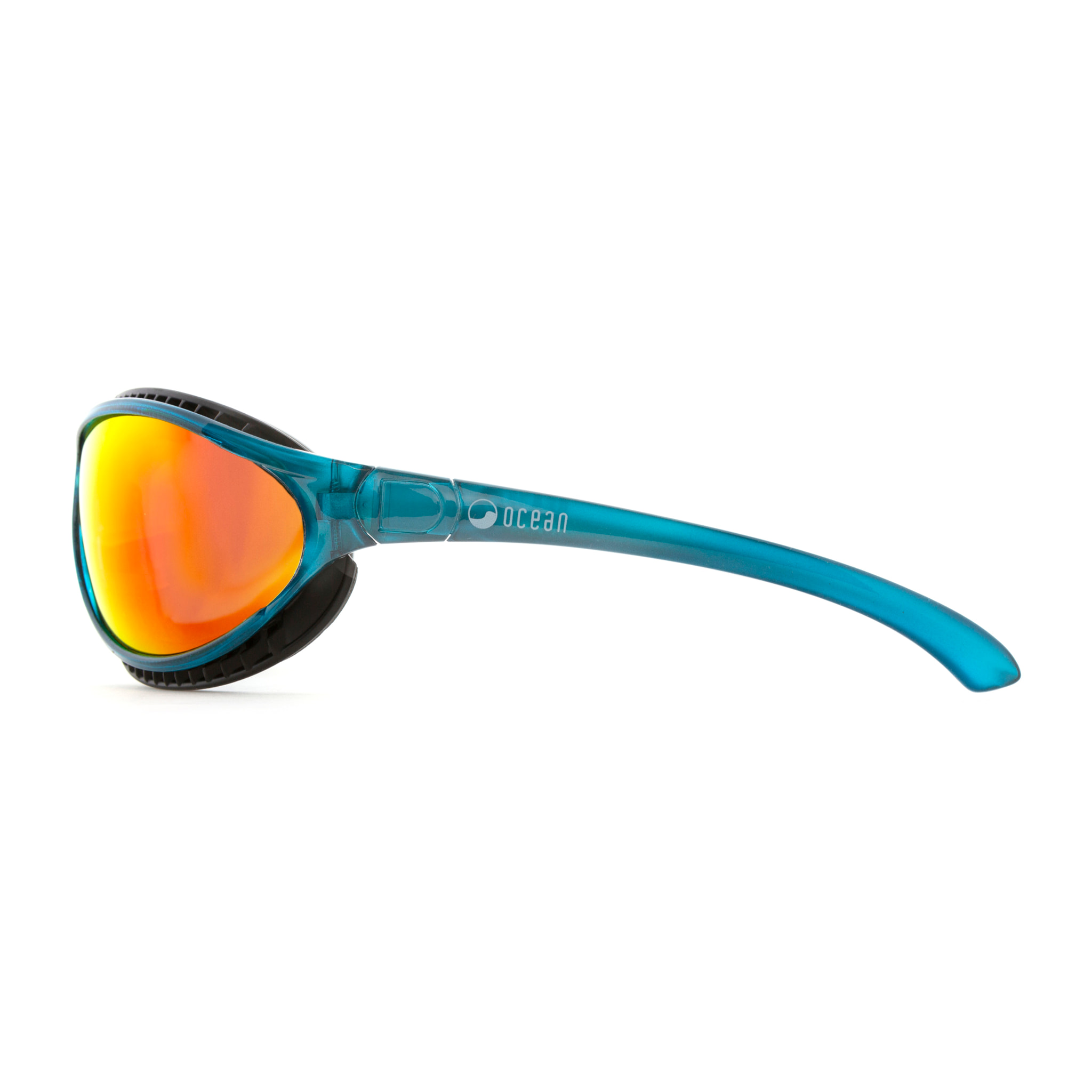 Gafas de deportes acuáticos OCEAN TIERRA DE FUEGO - Azul transparente / Revo roja