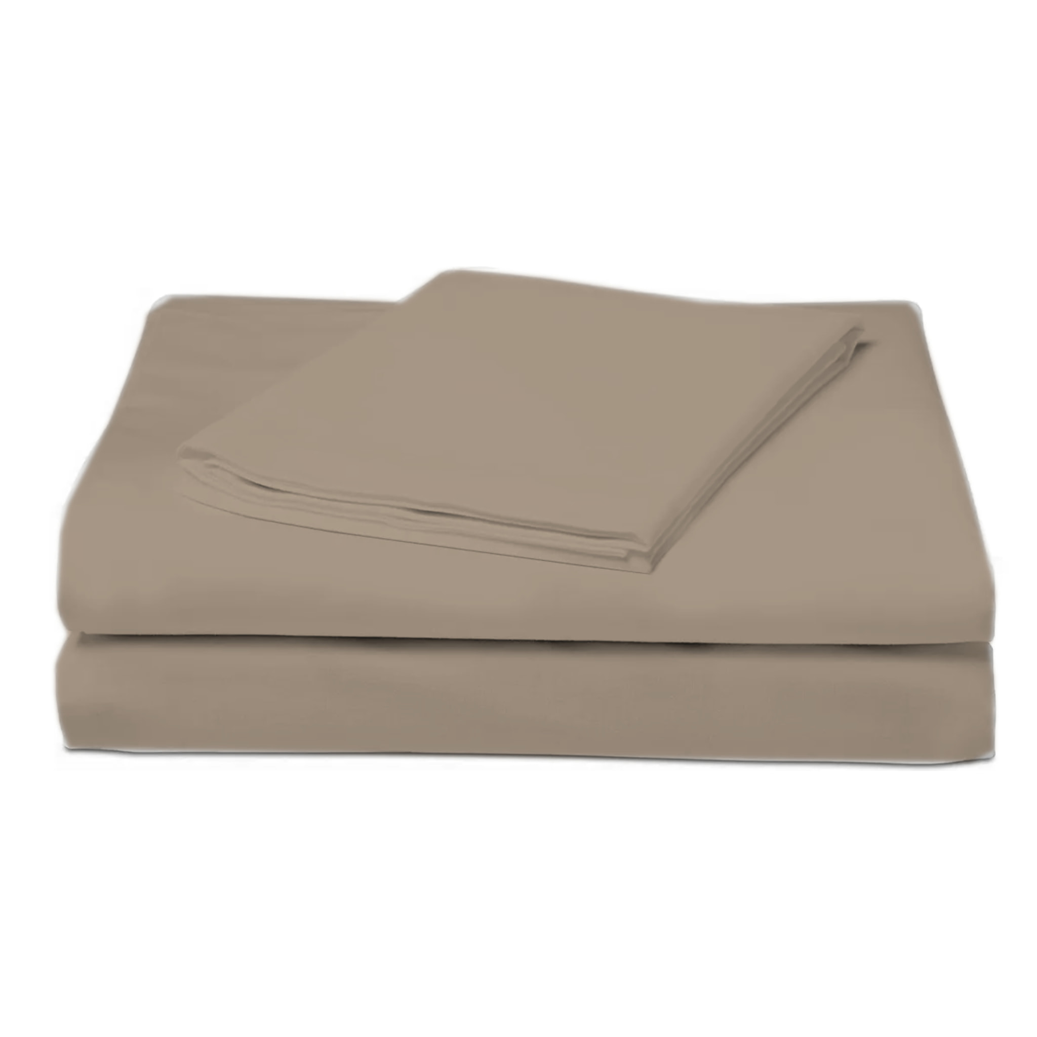 COMPLETO LENZUOLA SINGOLO COL.BEIGE IN COTONE 60 FILI TINTA UNITA H.30