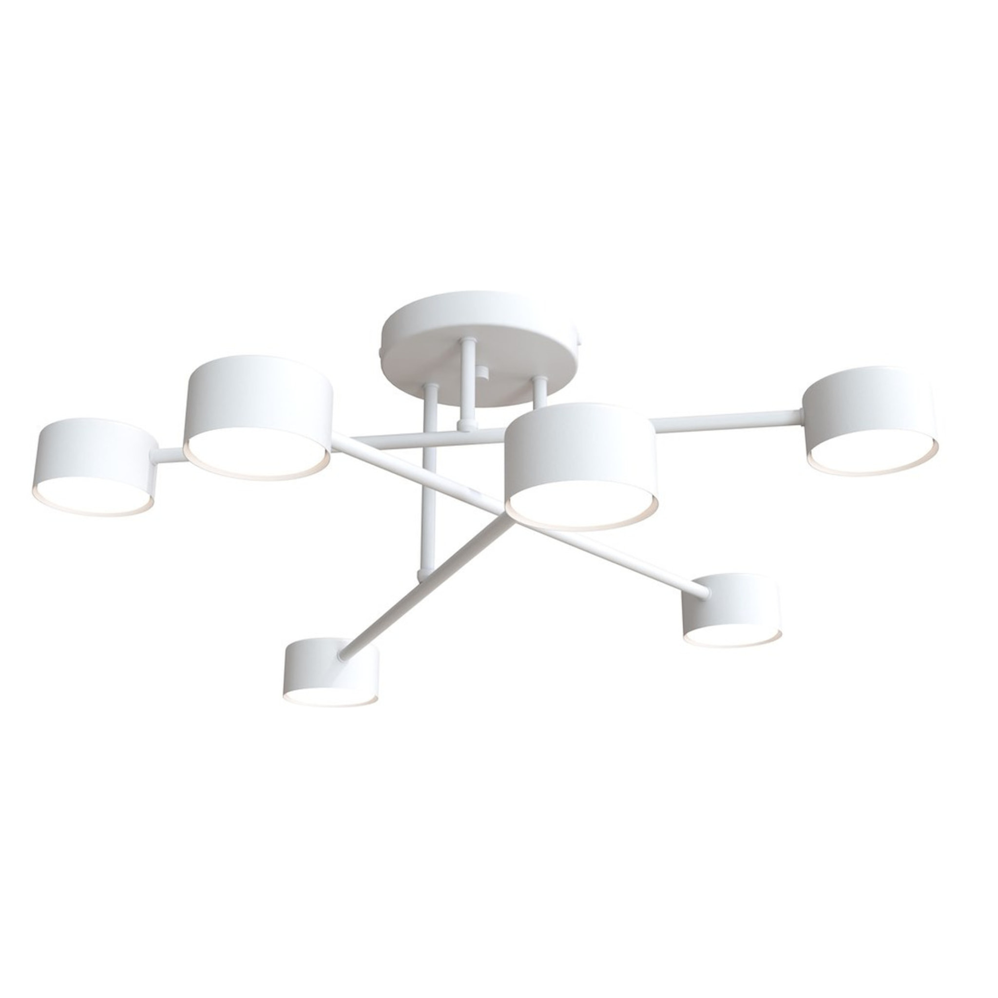 Lampada a sospensione HALO in acciaio verniciato bianco