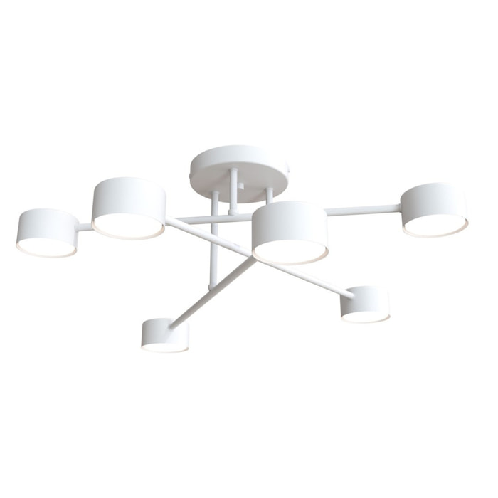 Lampada a sospensione HALO in acciaio verniciato bianco