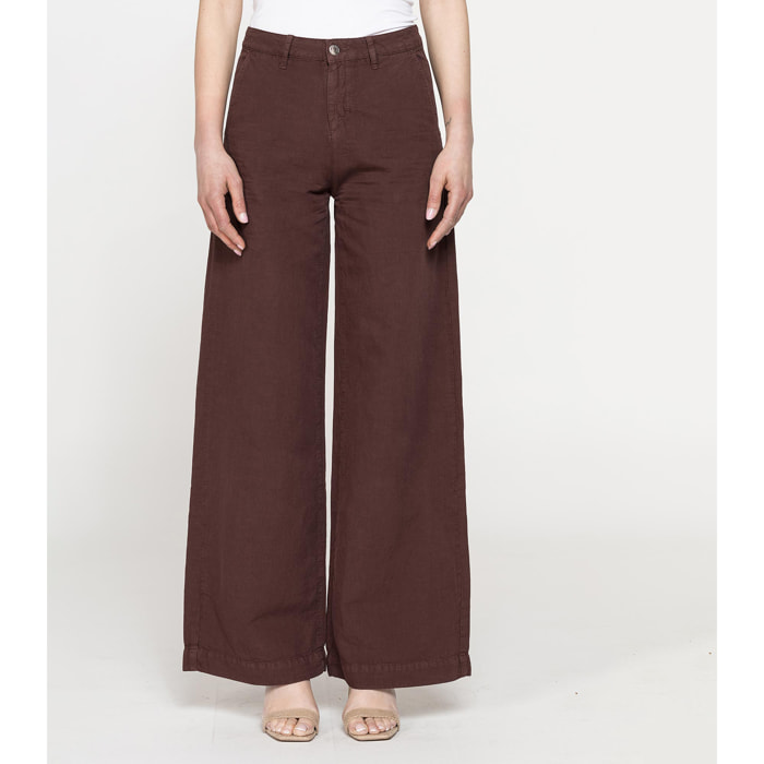 PANTALONE MOD.763 IN TESSUTO LINO COTONE