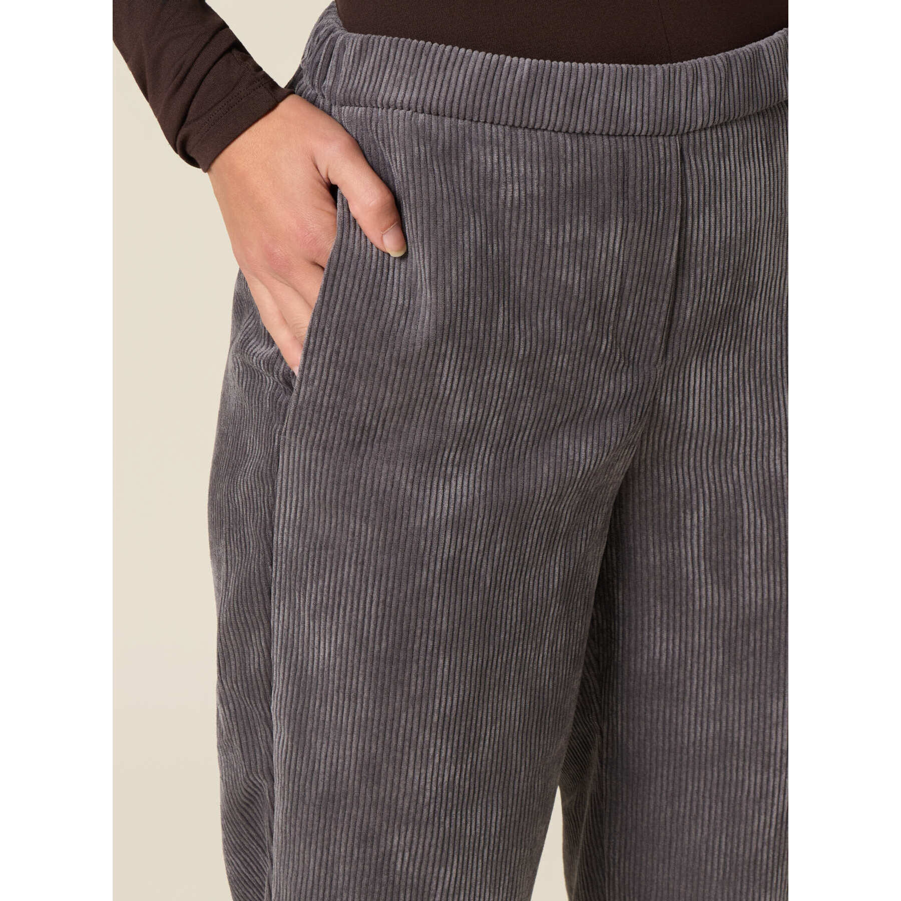 Oltre - Pantaloni cargo in velluto a coste - Grigio