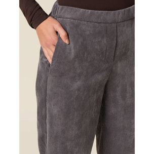 Oltre - Pantaloni cargo in velluto a coste - Grigio