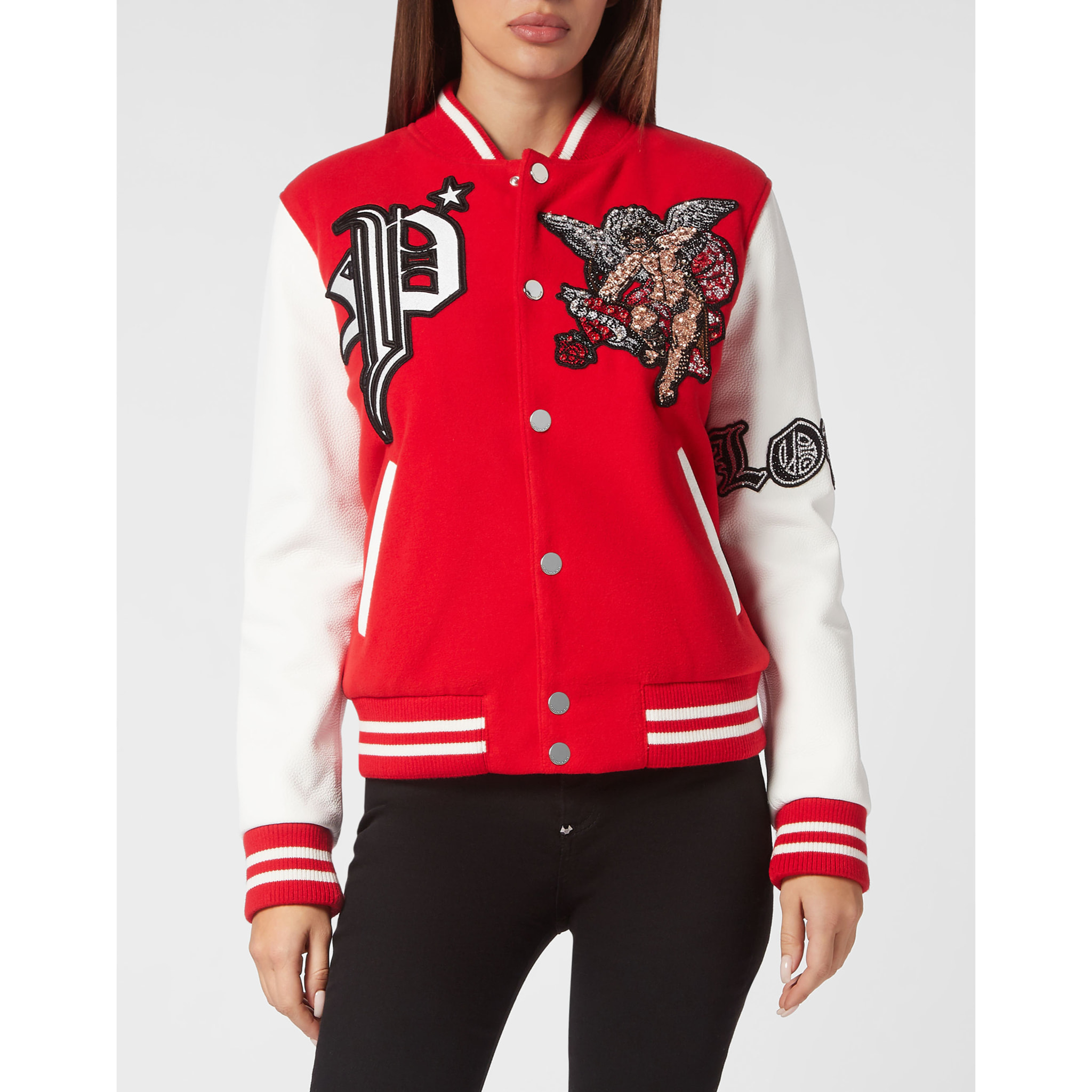 PHILIPP PLEIN Bomber in pelle LOVE