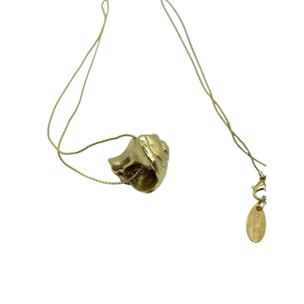 Collar largo caracola artesanal 3D dorado