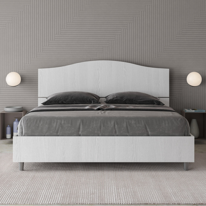 Letto contenitore 160x190 bianco frassino Dores