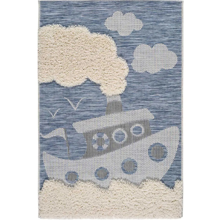 Alfombra Infantil Chinky Azul, 115x170 cm