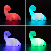 Lampada a LED Multicolore Dinosauro Lightosaurus - Vinile - 13x12x8 cm