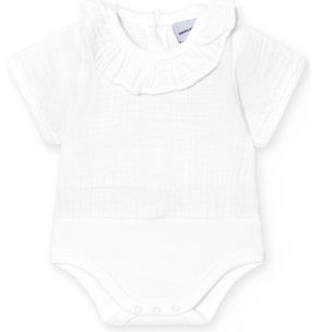 Body bebé manga corta cuello bambula