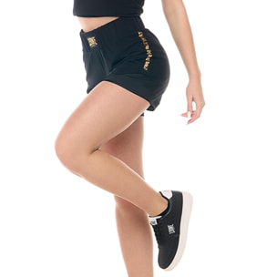 Pantalón corto de mujer estilo boxeo con logo dorado Leone Gold