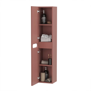 Colonne de salle de bain Terracotta Suspendu - Hauteur 120 cm - 2 Portes - LEON