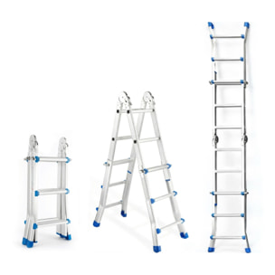 Scala multiuso pieghevole 4x3 in alluminio galvanizzato