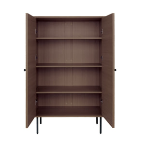 Tolga - buffet haut - chêne - 80x130 cm - Marron