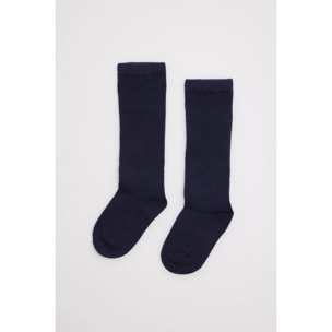 Calzini lunghi basico blu navy per neonato