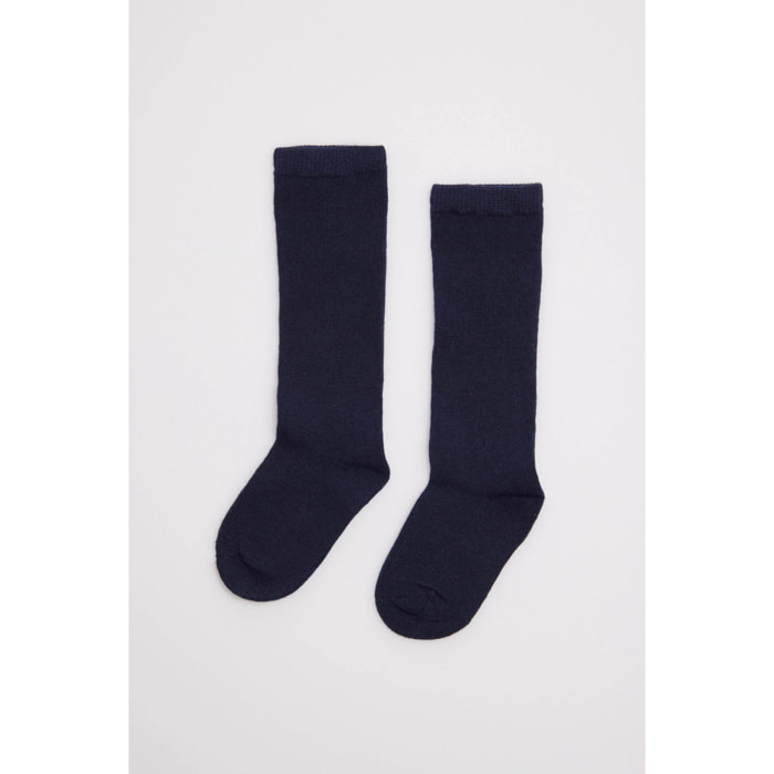 Calzini lunghi basico blu navy per neonato