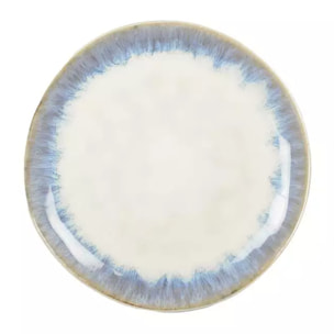 Lot de 6 Assiette à dessert bleu clair 20cm
