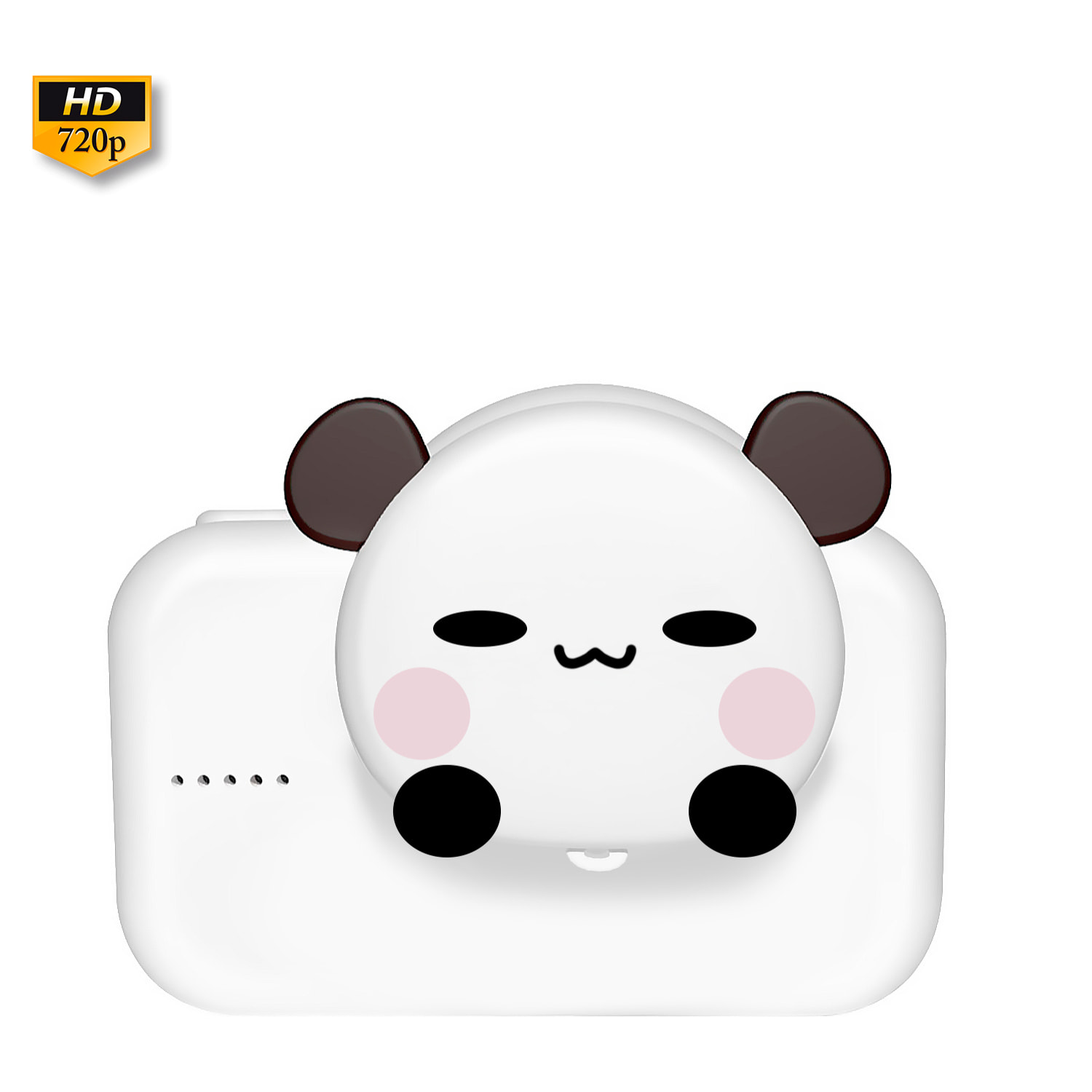 Macchina fotografica per bambini A1 per foto e video. Design a forma di orso panda. 20 Mpx e video HD. Fotocamera posteriore per i selfie.