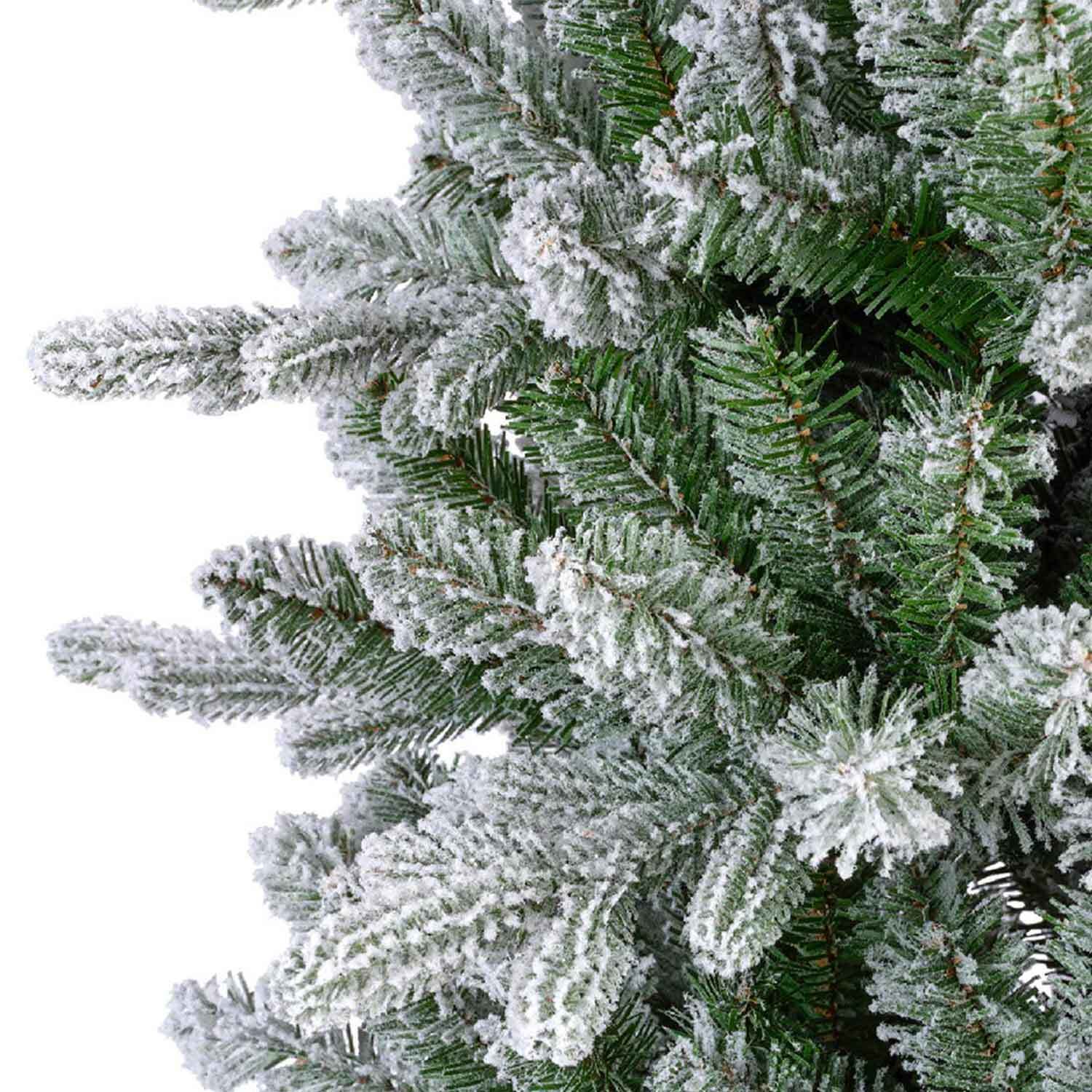 Terminillo - Albero di Natale innevato effetto realistico in PE e PVC ø157x240H, 1598 rami